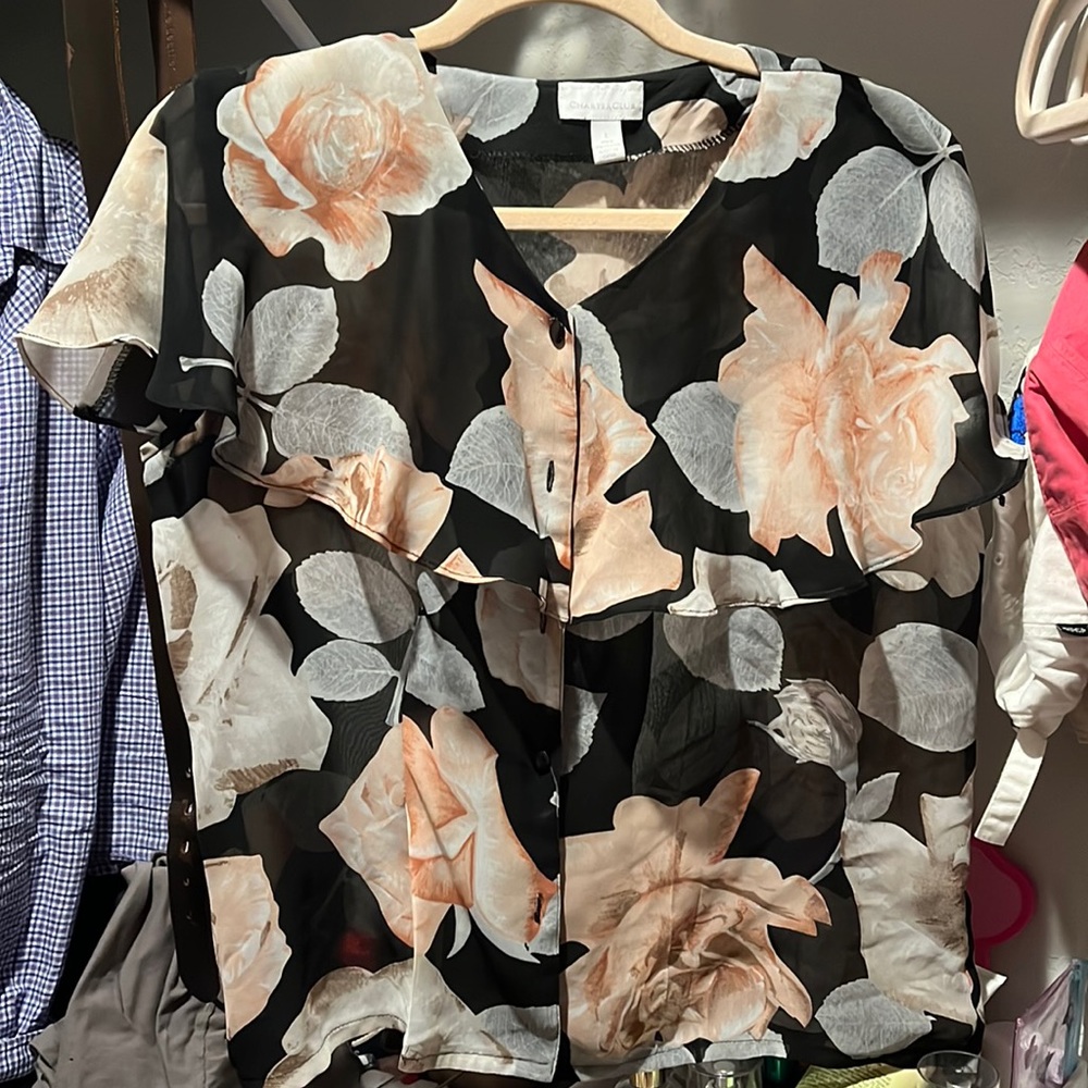 Chiffon floral blouse